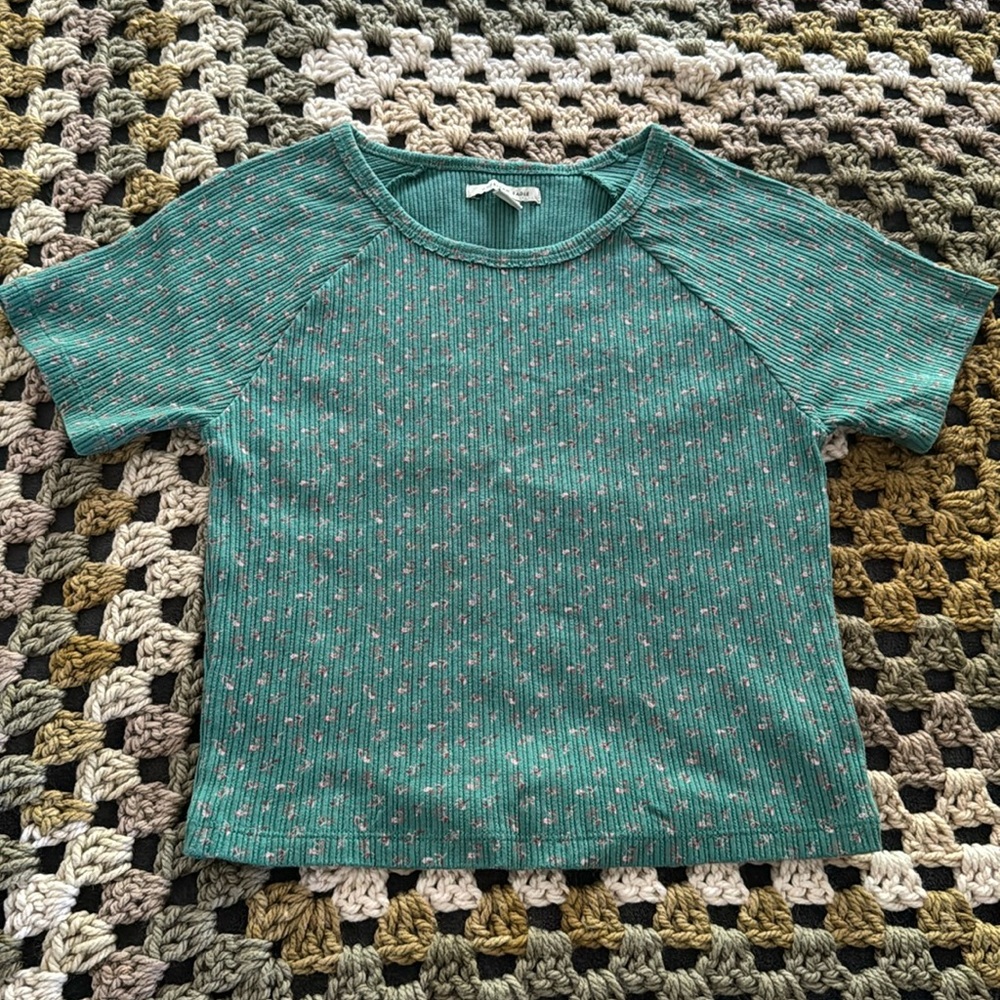 America Eagle crop tee